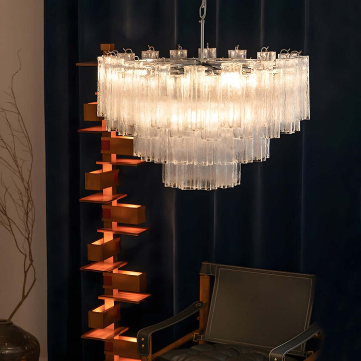 Murano Tubes Chandelier 32" – French Medieval Light Luxury Design