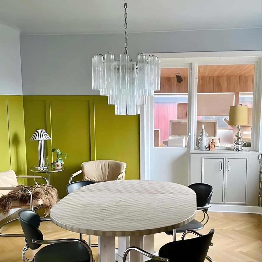 Murano Tubes Chandelier 32" – French Medieval Light Luxury Design