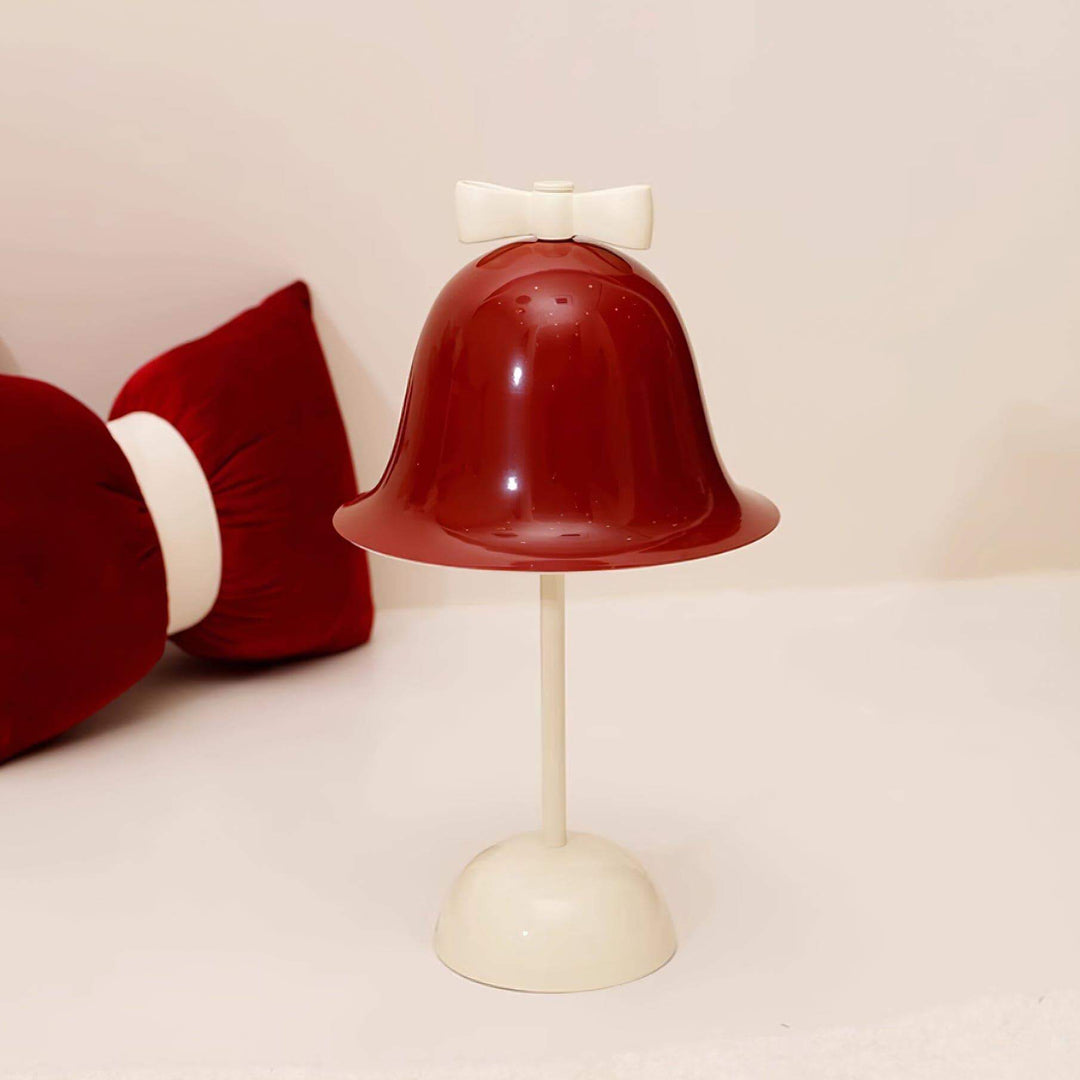 Nessino Table Lamp in cream and red, a cute bedside lamp perfect for dining room tables.
