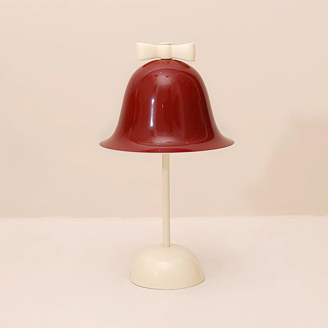 Nessino Table Lamp in red with bow, perfect cute bedside lamp or dining room table lamp, Dia 13cm x H 40cm.
