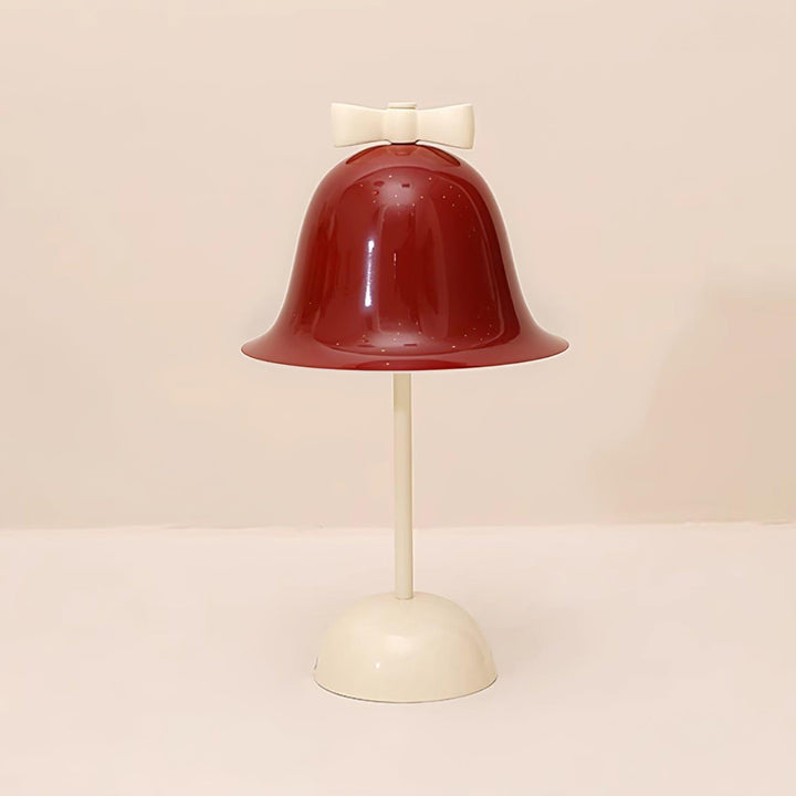 Nessino Table Lamp in red with bow, perfect cute bedside lamp or dining room table lamp, Dia 13cm x H 40cm.