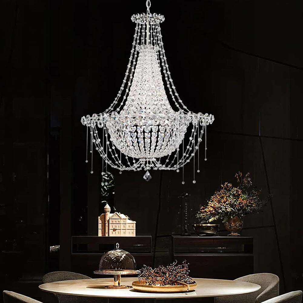 Nuvell Chandelier – Luxury Crystal Light for Living Room Decor