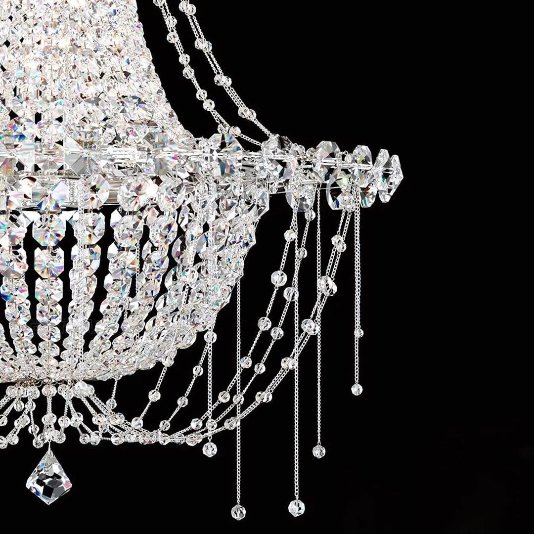 Nuvell Chandelier – Luxury Crystal Light for Living Room Decor