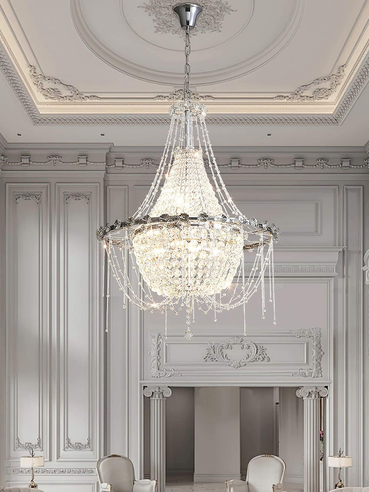 Nuvell Chandelier – Luxury Crystal Light for Living Room Decor
