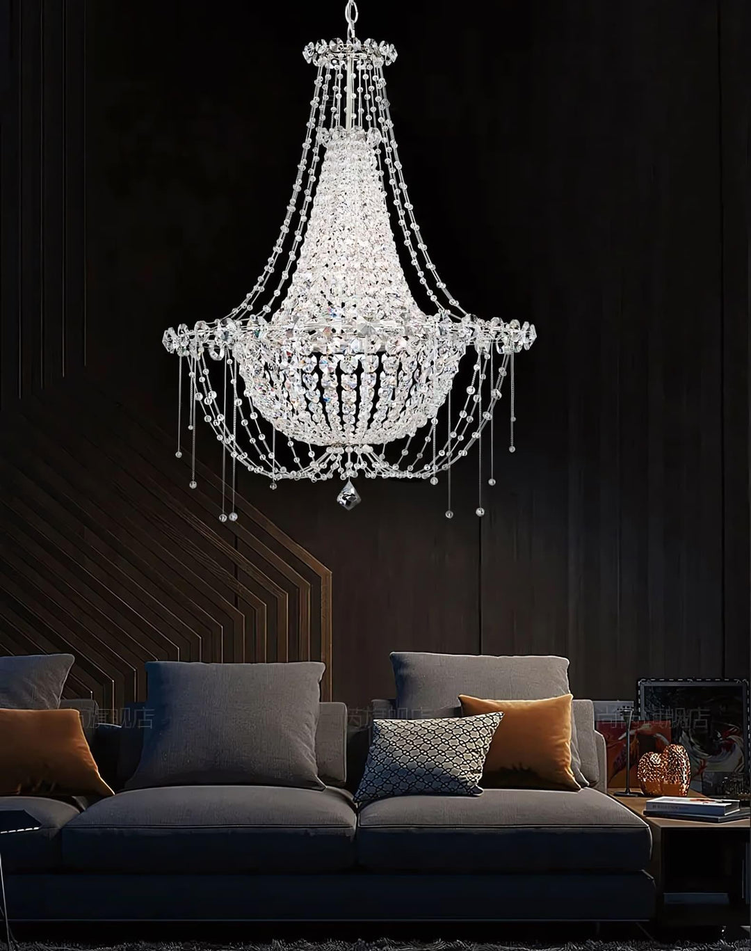 Nuvell Chandelier – Luxury Crystal Light for Living Room Decor