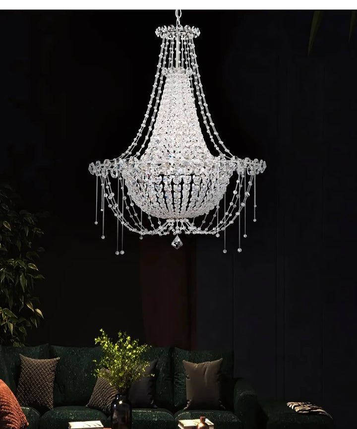 Nuvell Chandelier – Luxury Crystal Light for Living Room Decor