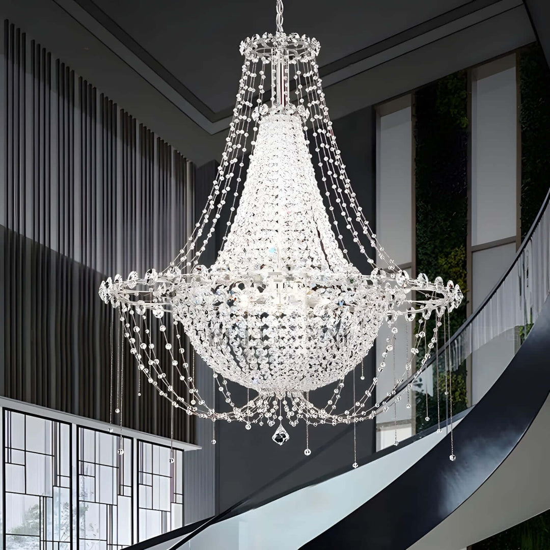 Nuvell Chandelier – Luxury Crystal Light for Living Room Decor