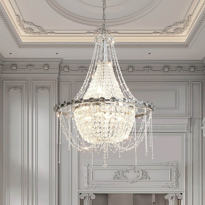 Nuvell Chandelier – Luxury Crystal Light for Living Room Decor