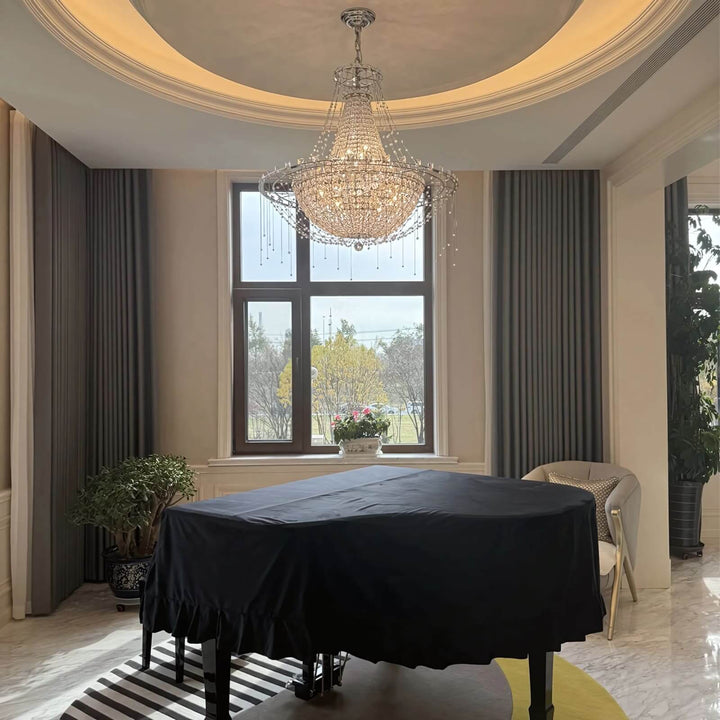 Nuvell Chandelier – Luxury Crystal Light for Living Room Decor