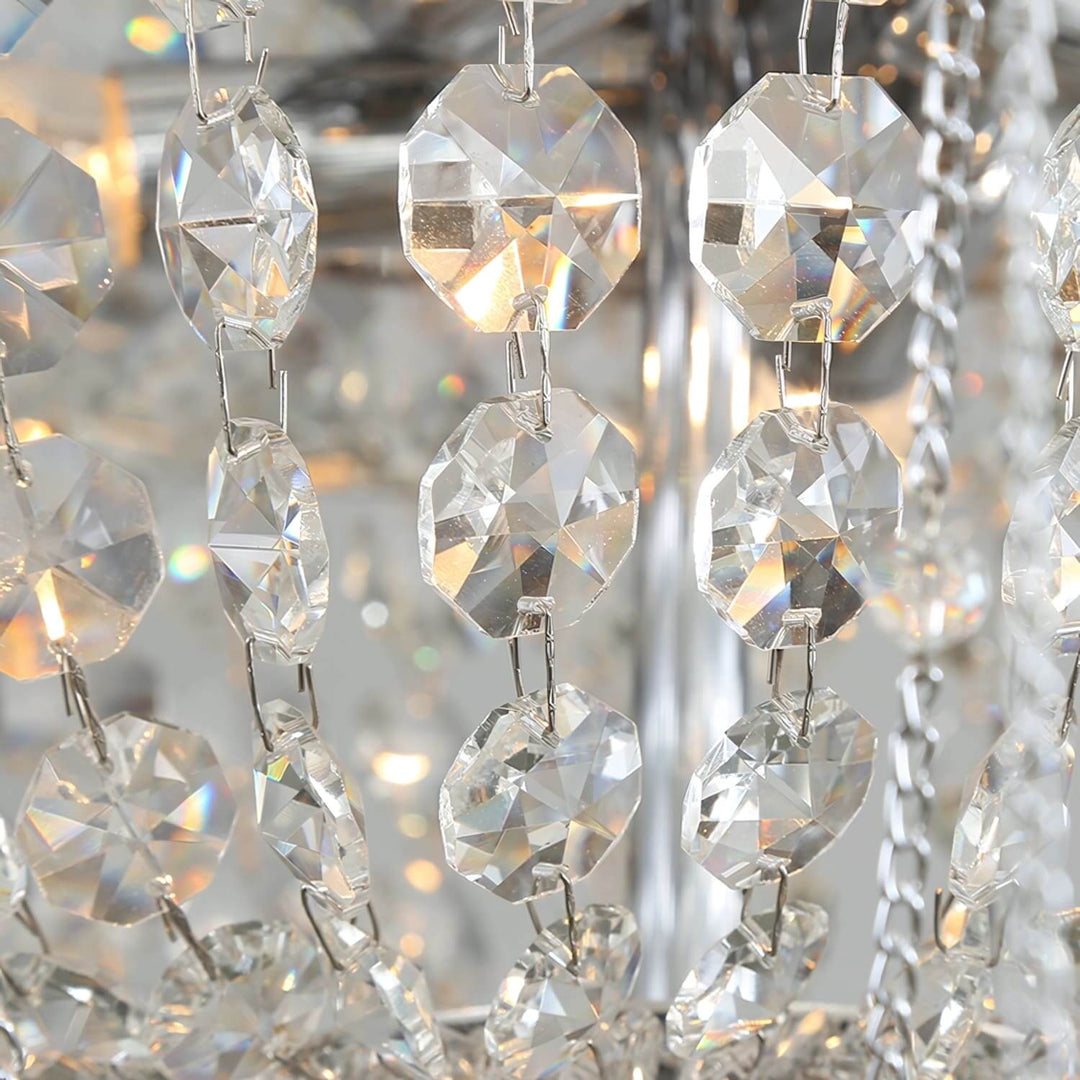Nuvell Chandelier – Luxury Crystal Light for Living Room Decor