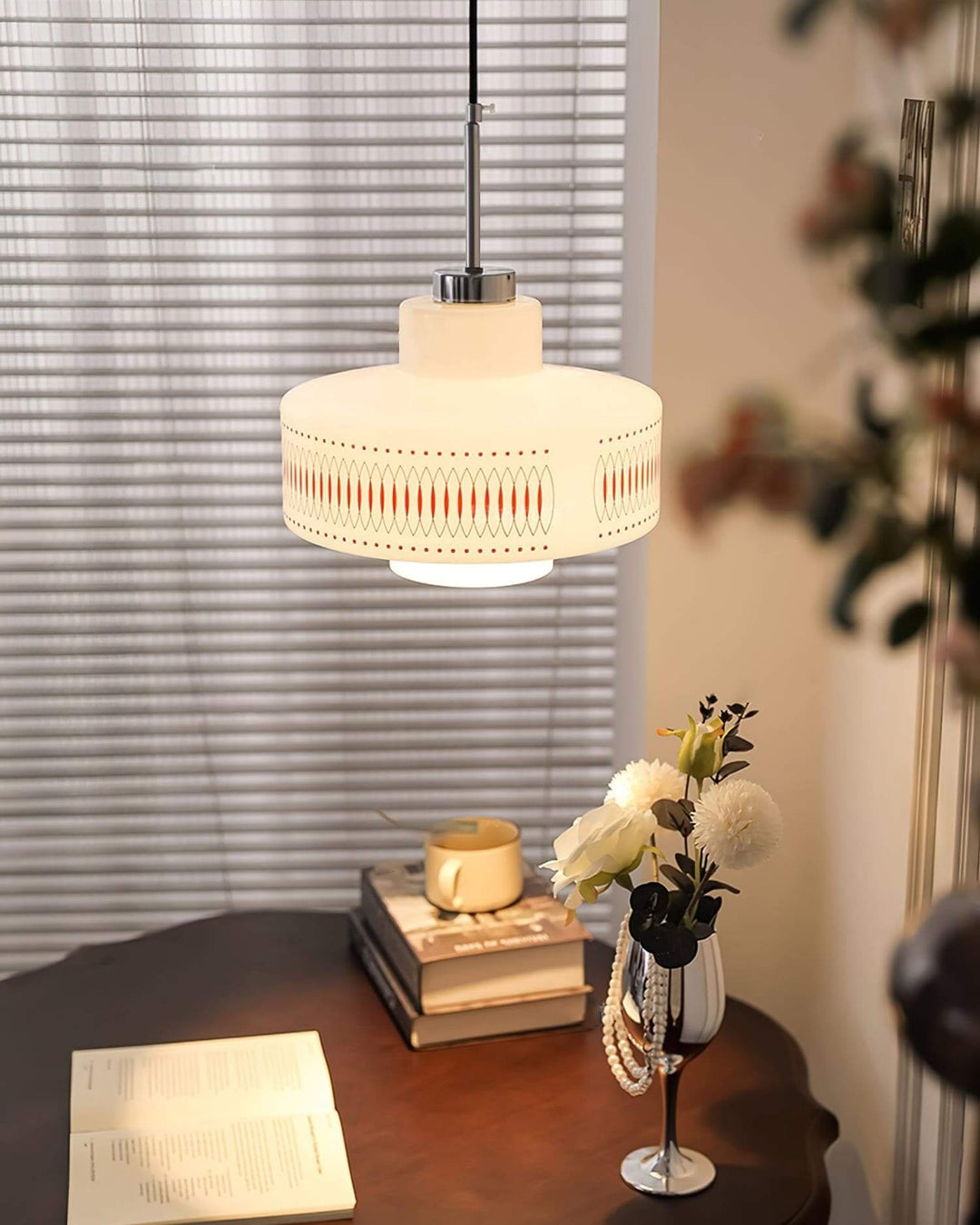 Opaline Pendant Light - Modern Glass Chandelier for Dining Room