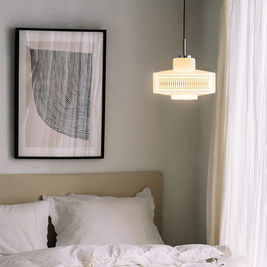 Opaline Pendant Light - Modern Glass Chandelier for Dining Room