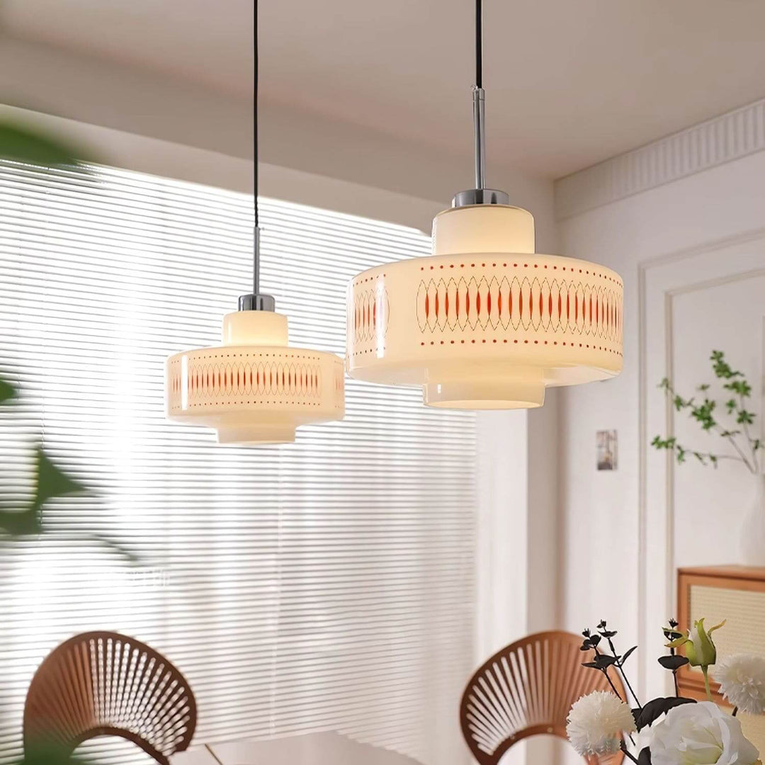 Opaline Pendant Light - Modern Glass Chandelier for Dining Room