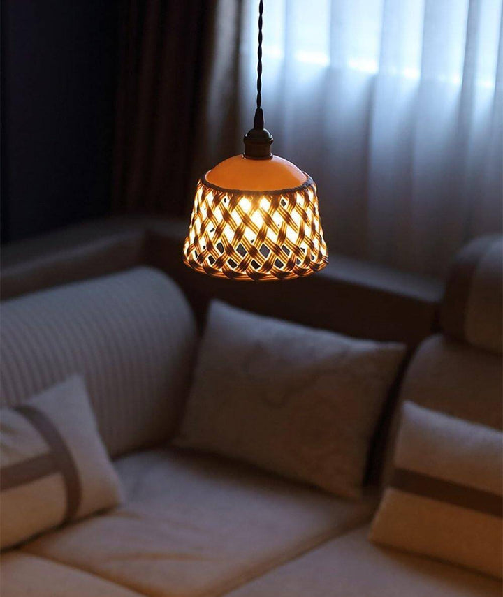 Openwork Ceramic Pendant Lamp | Modern Mini Hanging Light for Bathroom | Vinlighting | Vinlighting