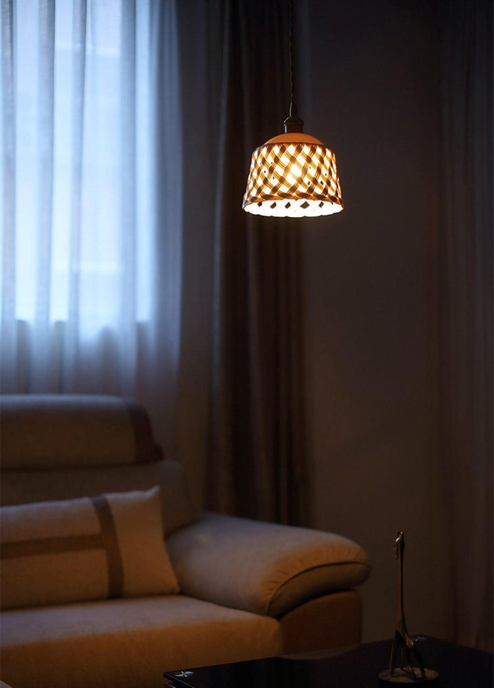 Openwork Ceramic Pendant Lamp | Modern Mini Hanging Light for Bathroom | Vinlighting | Vinlighting