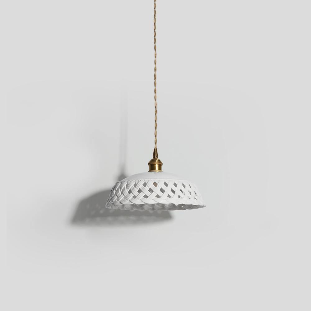 Openwork Ceramic Pendant Lamp | Modern Mini Hanging Light for Bathroom | Vinlighting | Vinlighting
