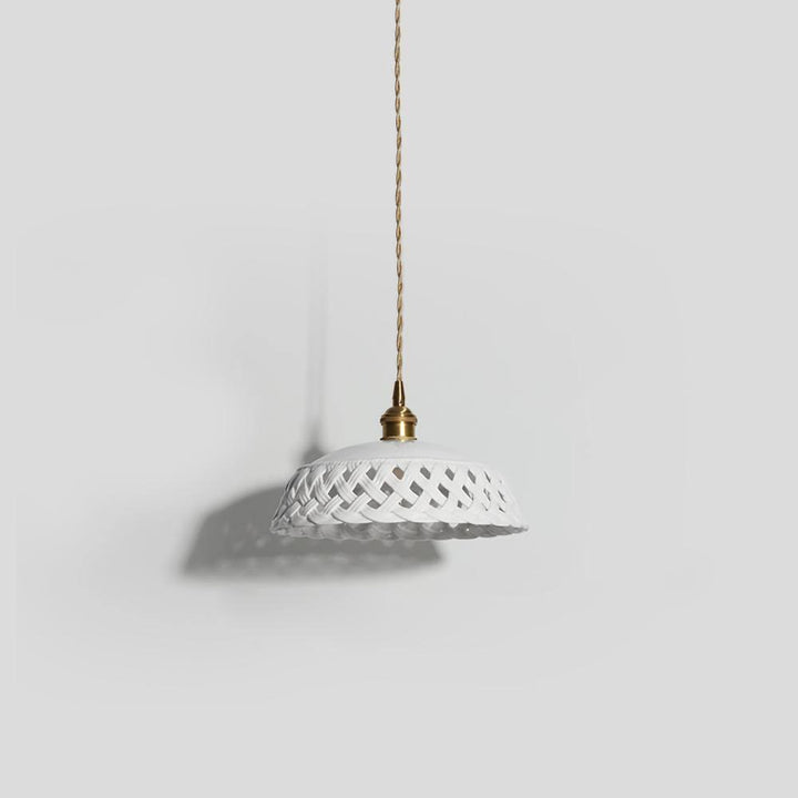 Openwork Ceramic Pendant Lamp | Modern Mini Hanging Light for Bathroom | Vinlighting | Vinlighting