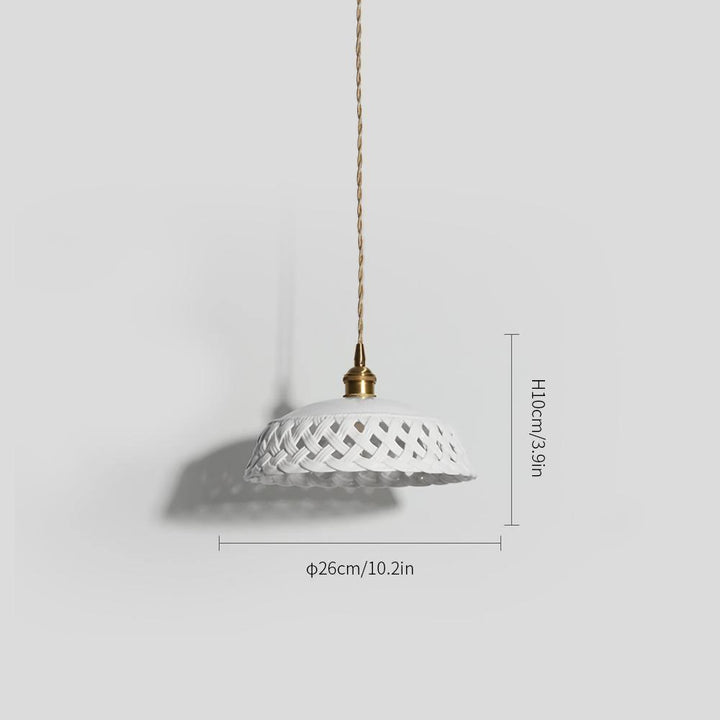Openwork Ceramic Pendant Lamp | Modern Mini Hanging Light for Bathroom | Vinlighting | Vinlighting