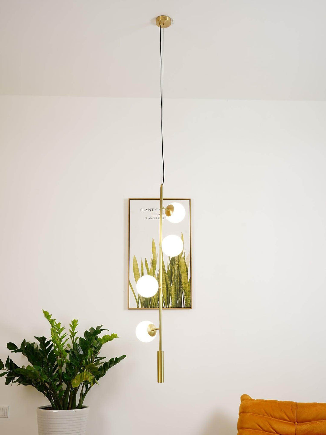 Orb Pendant Light - Modern Brass & Glass Hanging Fixture | Vinlighting | Vinlighting
