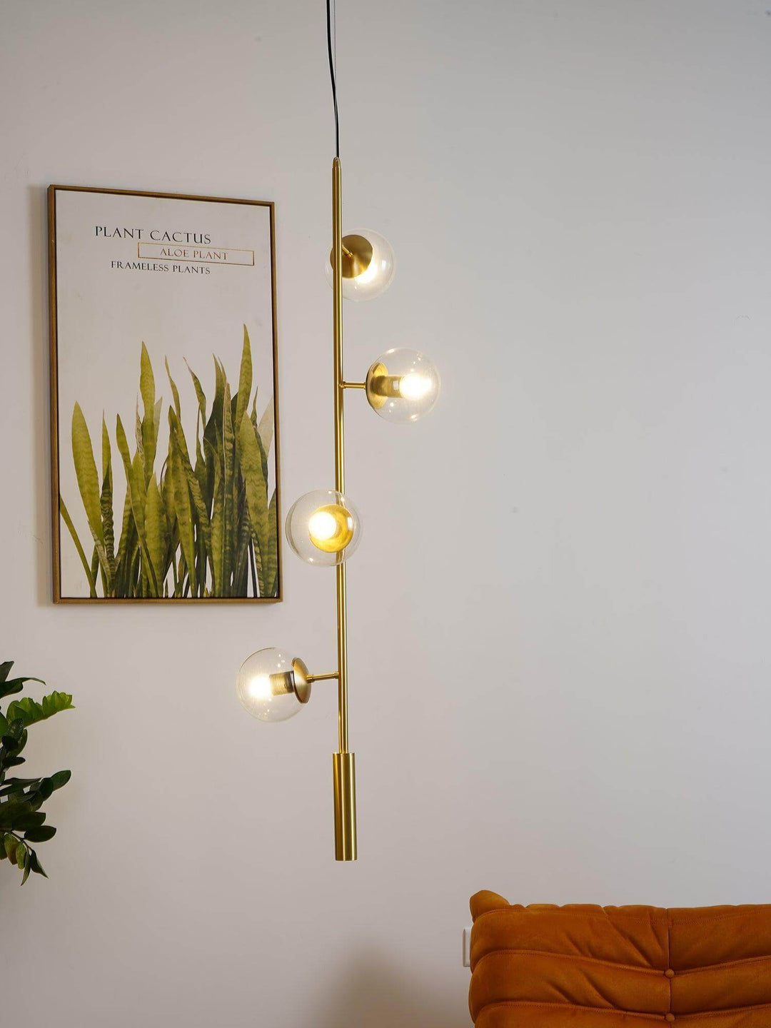 Orb Pendant Light - Modern Brass & Glass Hanging Fixture | Vinlighting | Vinlighting