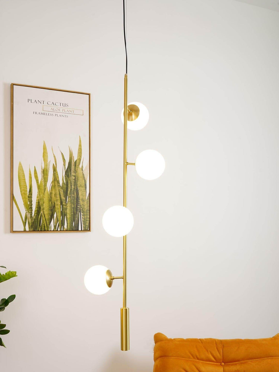 Orb Pendant Light - Modern Brass & Glass Hanging Fixture | Vinlighting | Vinlighting