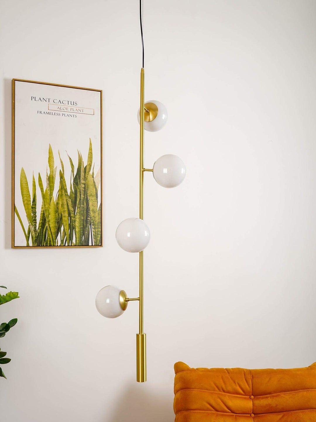 Orb Pendant Light - Modern Brass & Glass Hanging Fixture | Vinlighting | Vinlighting
