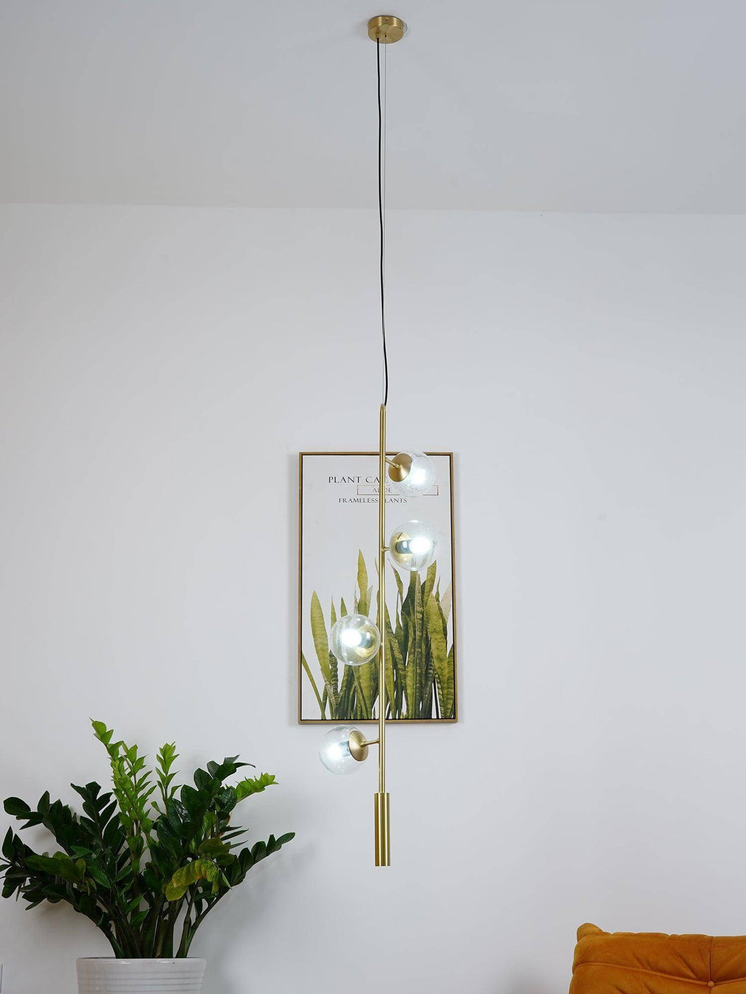 Orb Pendant Light - Modern Brass & Glass Hanging Fixture | Vinlighting | Vinlighting