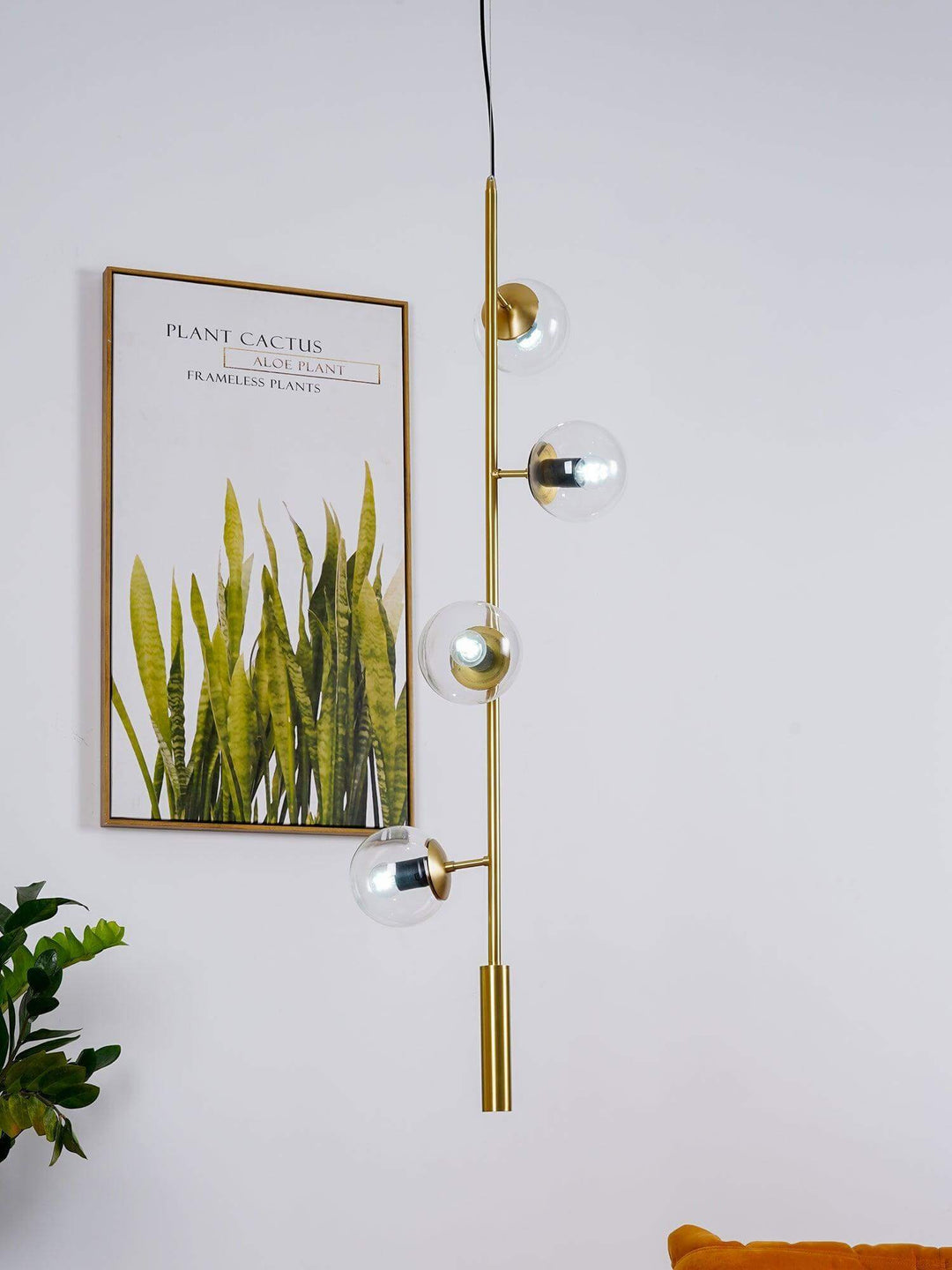 Orb Pendant Light - Modern Brass & Glass Hanging Fixture | Vinlighting | Vinlighting