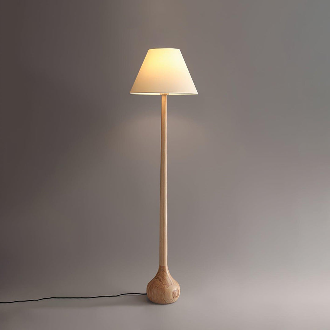 Osaka floor lamp featuring a rustic wooden design, perfect for living room decor, measuring 151cm tall.