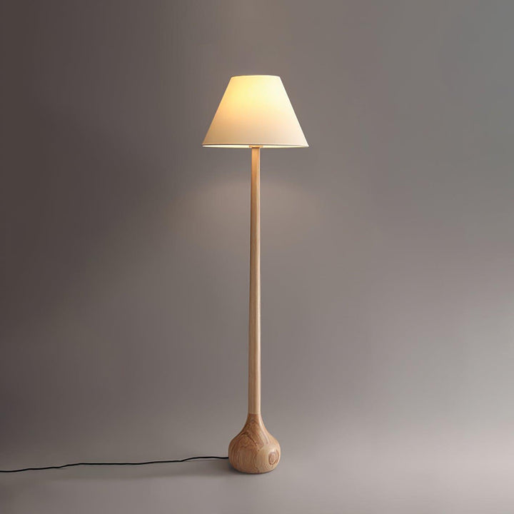 Osaka floor lamp featuring a rustic wooden design, perfect for living room decor, measuring 151cm tall.