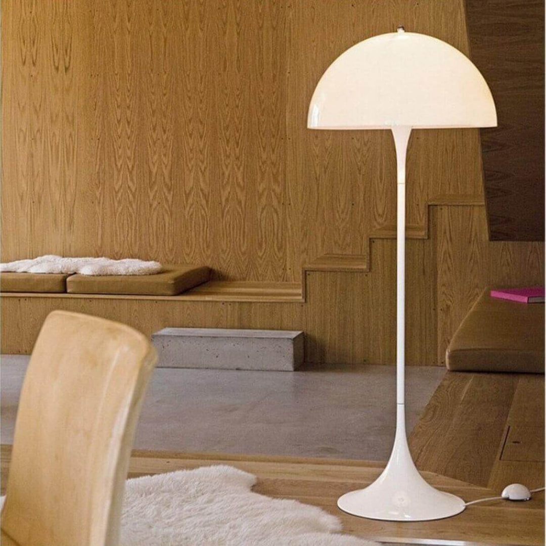 Stylish Panthella Floor Lamp in white, perfect modern acrylic floor lamp for enhancing living room decor.