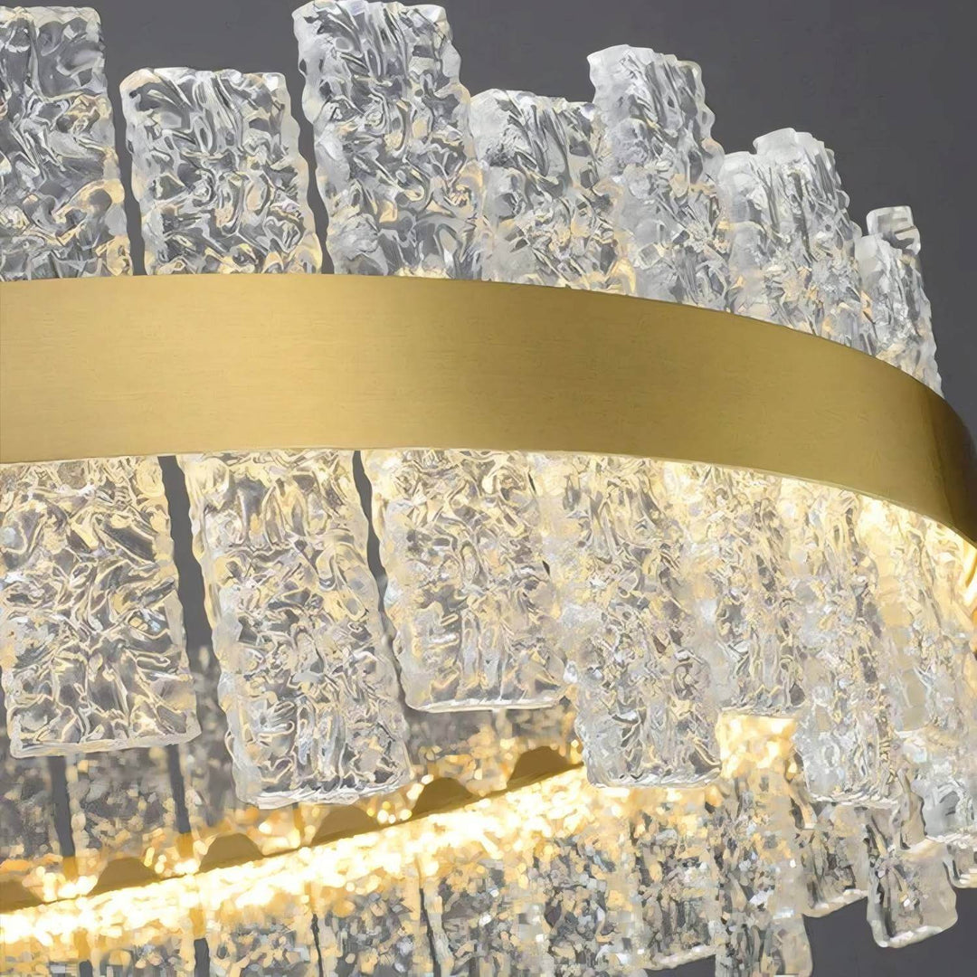 Patricia Chandelier – Metal Glass Light for Dining Area