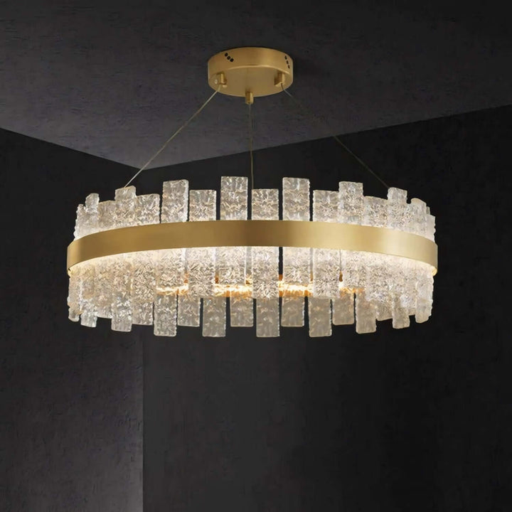 Patricia Chandelier – Metal Glass Light for Dining Area