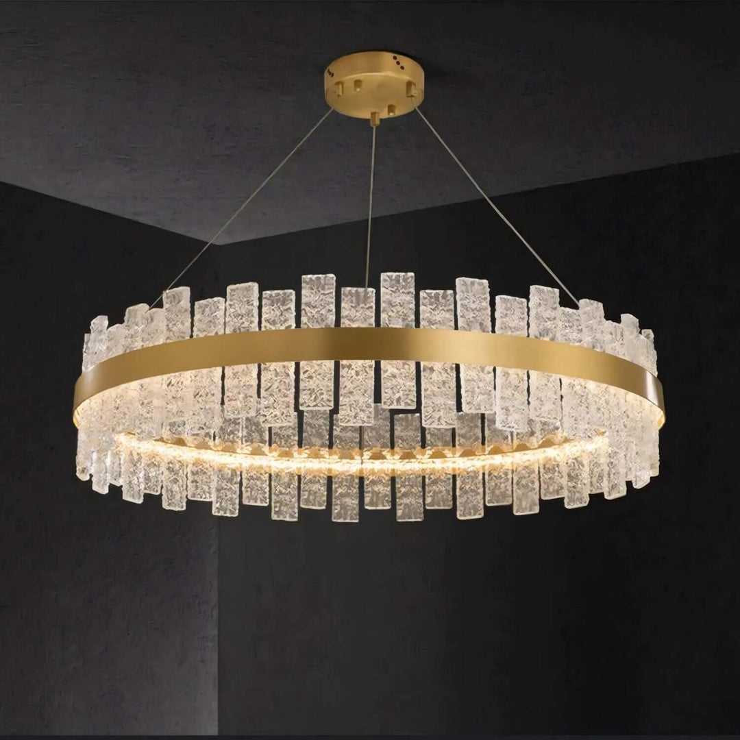 Patricia Chandelier – Metal Glass Light for Dining Area