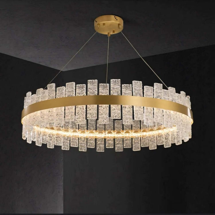 Patricia Chandelier – Metal Glass Light for Dining Area