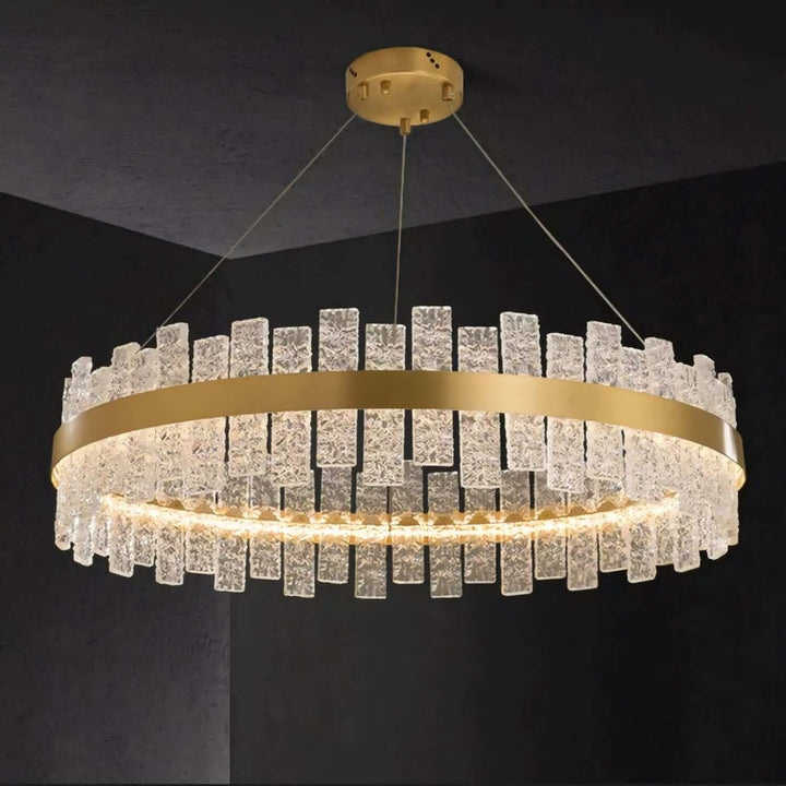 Patricia Chandelier – Metal Glass Light for Dining Area