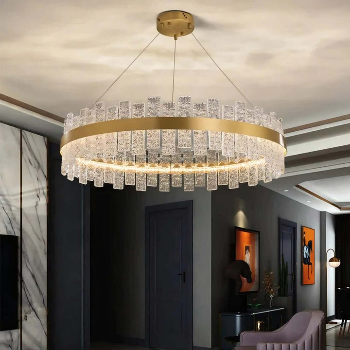 Patricia Chandelier – Metal Glass Light for Dining Area