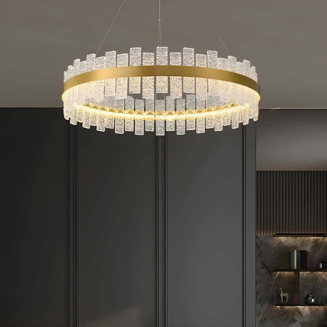 Patricia Chandelier – Metal Glass Light for Dining Area
