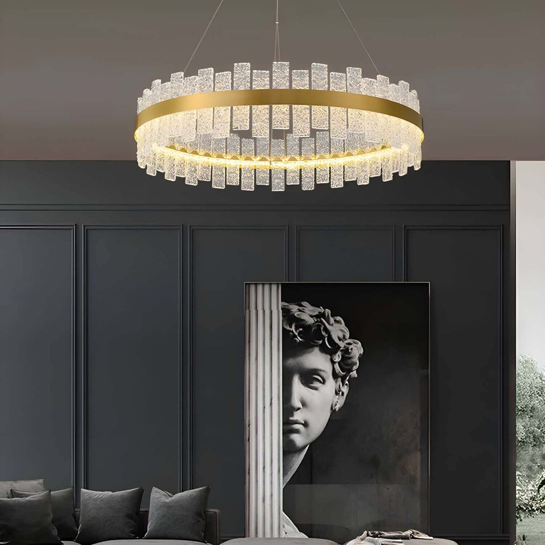 Patricia Chandelier – Metal Glass Light for Dining Area