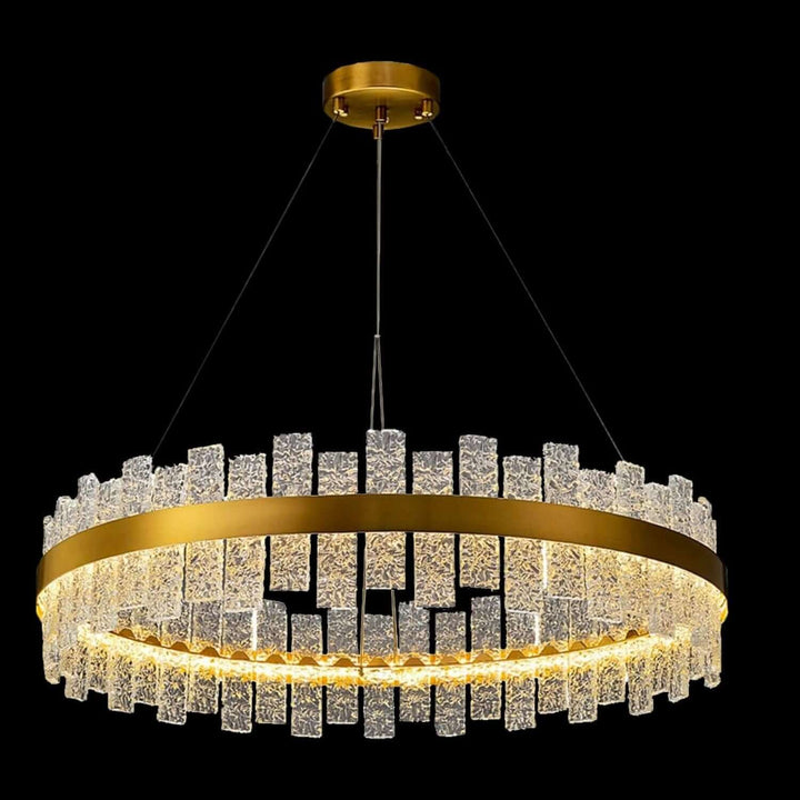 Patricia Chandelier – Metal Glass Light for Dining Area