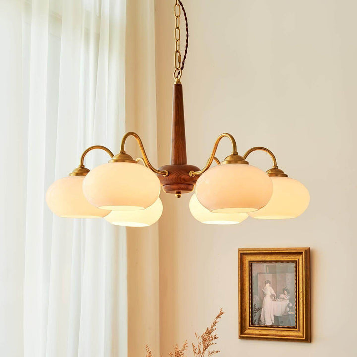 Persimmon Chandelier | Luxurious Glass & Brass Lighting | Vinlighting | Vinlighting