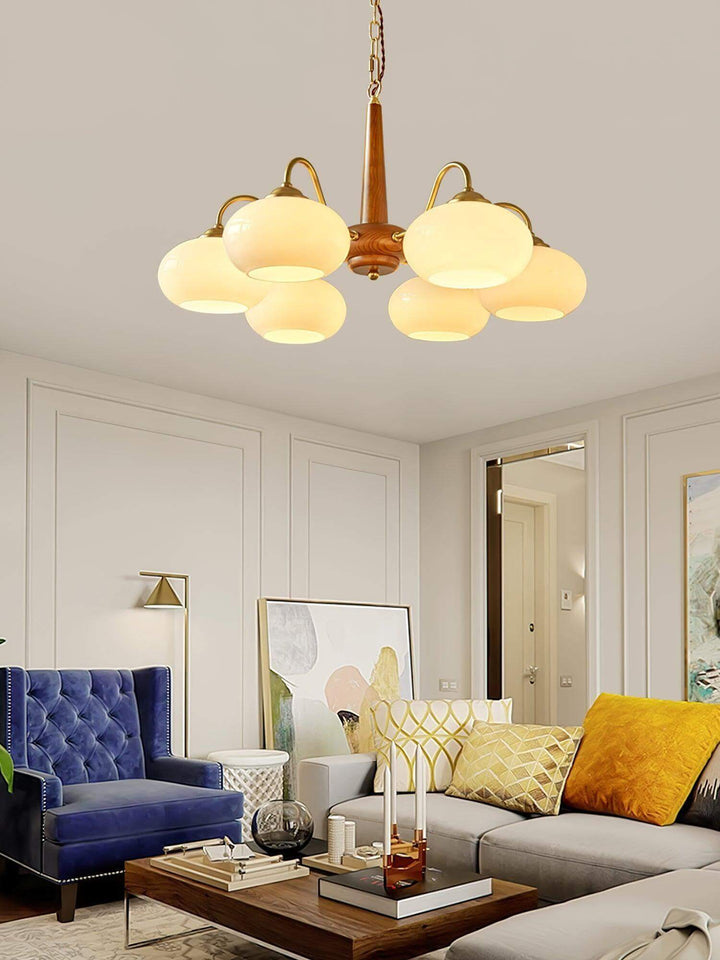 Persimmon Chandelier | Luxurious Glass & Brass Lighting | Vinlighting | Vinlighting