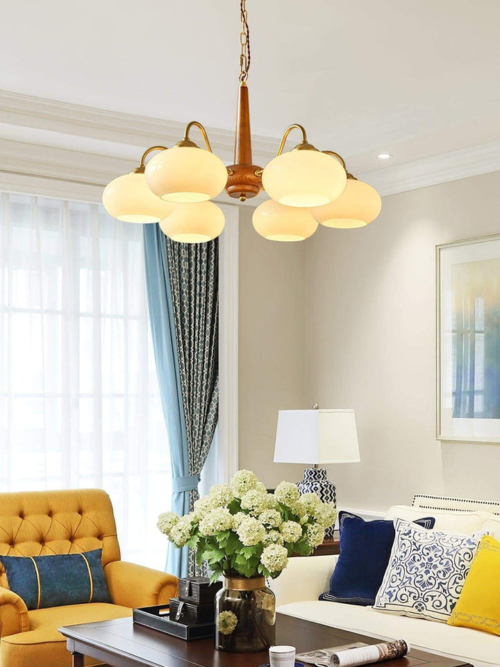 Persimmon Chandelier | Luxurious Glass & Brass Lighting | Vinlighting | Vinlighting