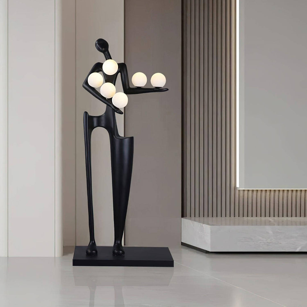 Stylish Quoreva sculptural floor lamp, an elegant art deco design ideal for enhancing floor lights in living room.