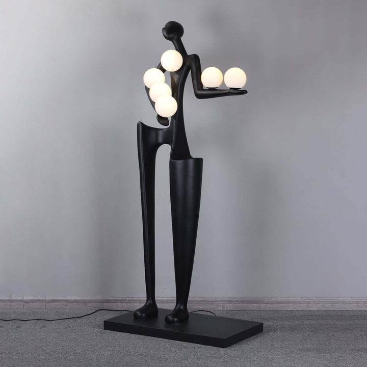 Quoreva sculptural floor lamp in art deco style, featuring unique design with glowing orbs, perfect floor lights for living room.