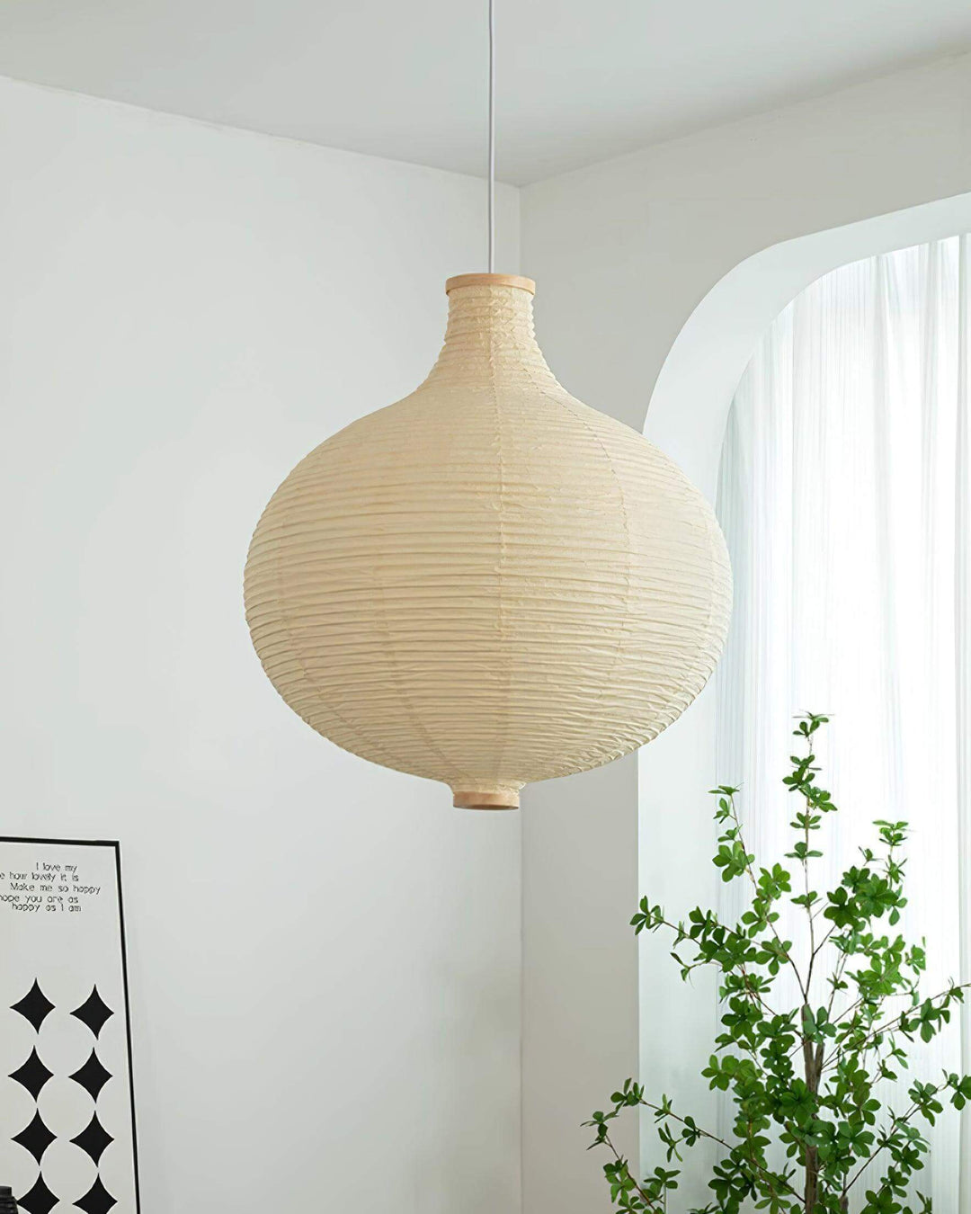 Rice Paper Globe Pendant Light | Hanging for Dining Room & Bedroom | Vinlighting | Vinlighting