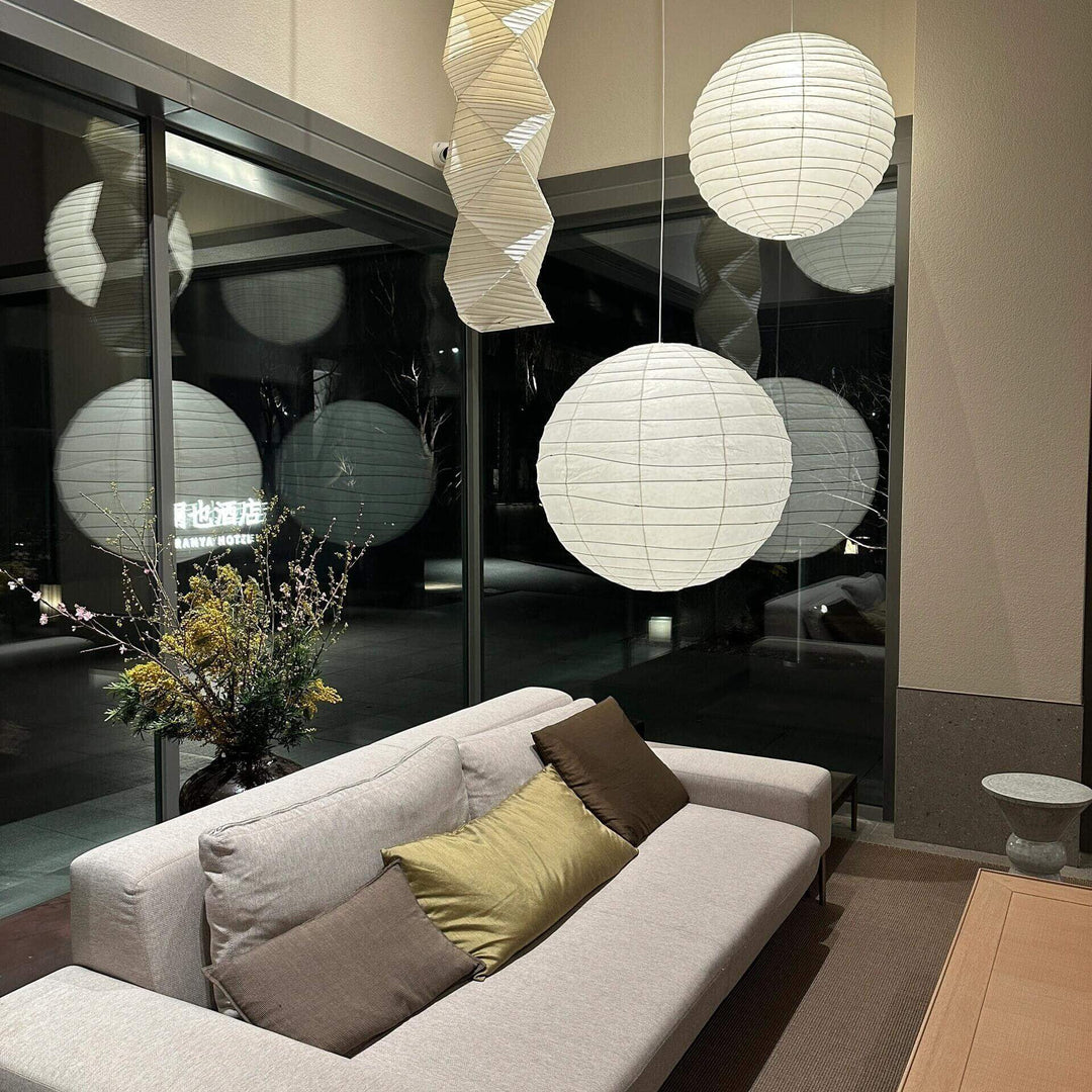Rice Paper Lantern Pendant Light β Mid Century Akari Style | Vinlighting