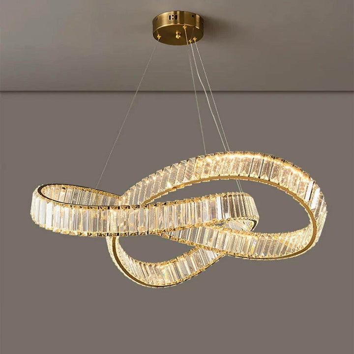 Round Crystal Hanging Chandelier – Modern Luxury with LED Lighting | Vinlighting | Vinlighting