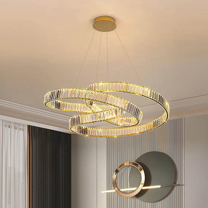 Round Crystal Hanging Chandelier – Modern Luxury with LED Lighting | Vinlighting | Vinlighting