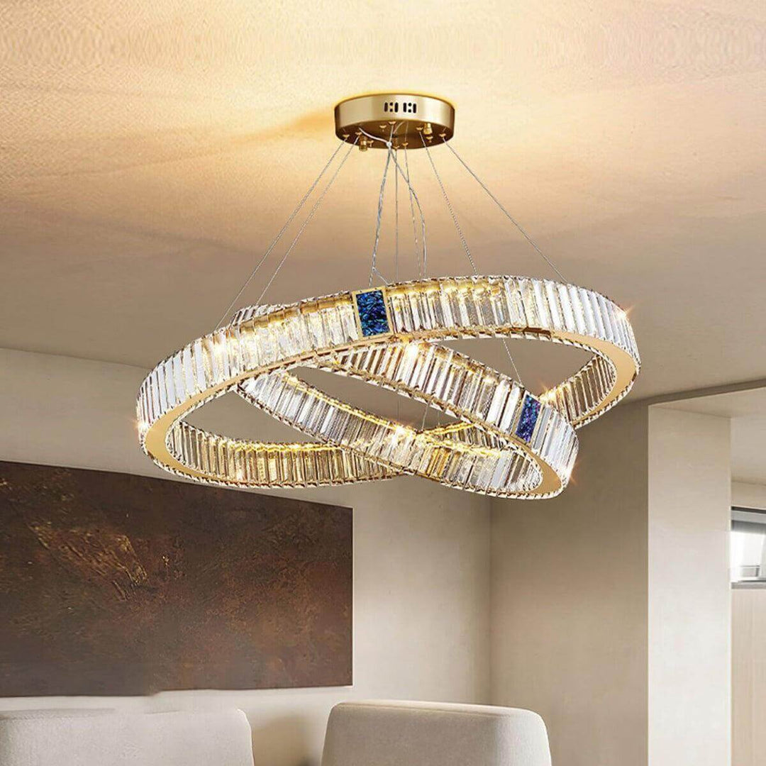 Round Crystal Hanging Chandelier – Modern Luxury with LED Lighting | Vinlighting | Vinlighting